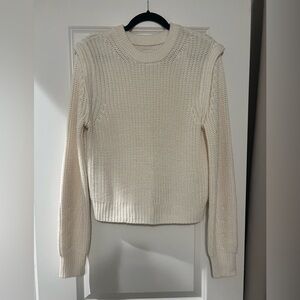 NWT Abercrombie & Fitch White Crew Neck Sweater